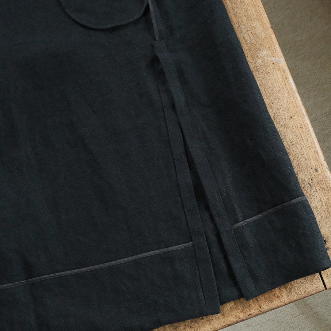 SALUÉ／【一部受注商品】シンプルドレス／ヘリンボーンリネンformal