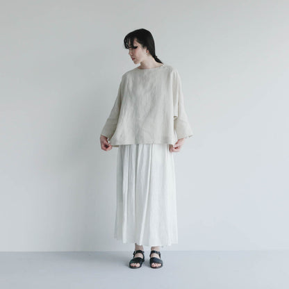SALUÉ／【予約商品】ボートネックシャツ／リネン