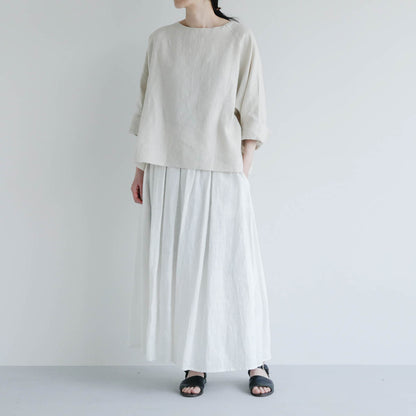 SALUÉ／【予約商品】ボートネックシャツ／リネン