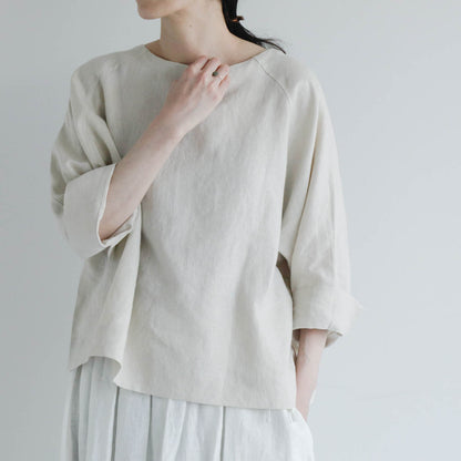SALUÉ／【予約商品】ボートネックシャツ／リネン