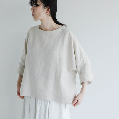 SALUÉ／【予約商品】ボートネックシャツ／リネン