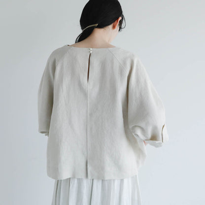 SALUÉ／【予約商品】ボートネックシャツ／リネン