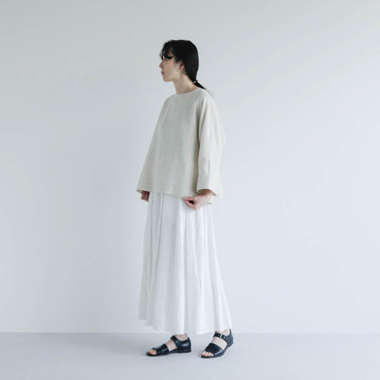 SALUÉ／【予約商品】ボートネックシャツ／リネン