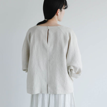 SALUÉ／【予約商品】ボートネックシャツ／リネン
