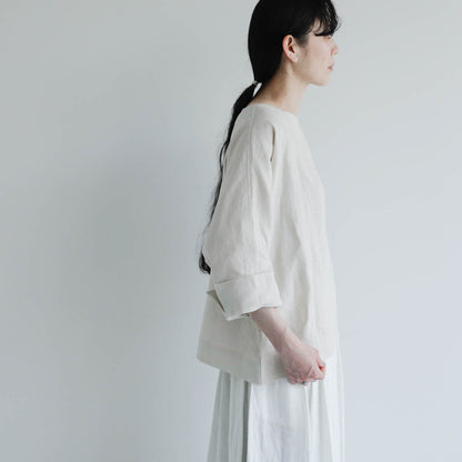 SALUÉ／【予約商品】ボートネックシャツ／リネン