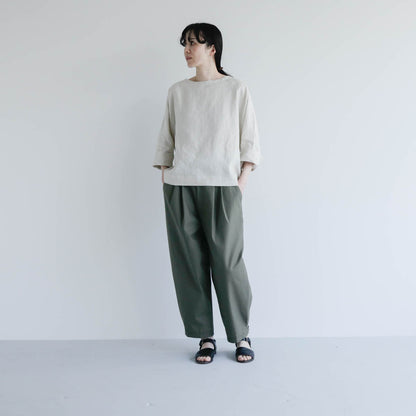 SALUÉ／【予約商品】ボートネックシャツ／リネン