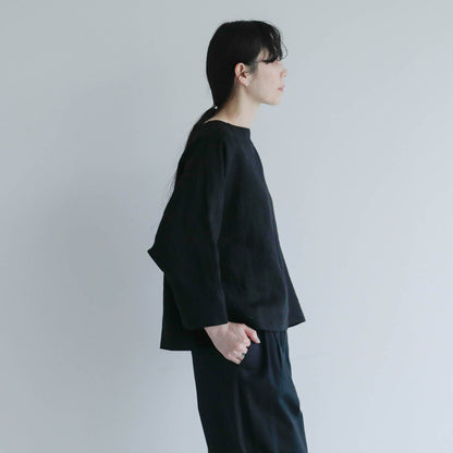SALUÉ／【予約商品】ボートネックシャツ／リネン