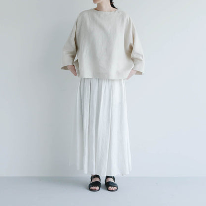 SALUÉ／【予約商品】ボートネックシャツ／リネン