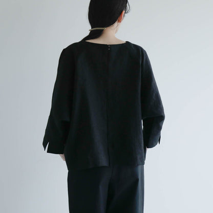 SALUÉ／【予約商品】ボートネックシャツ／リネン