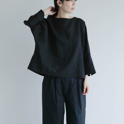 SALUÉ／【予約商品】ボートネックシャツ／リネン