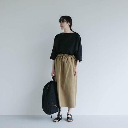 SALUÉ／【予約商品】ボートネックシャツ／リネン