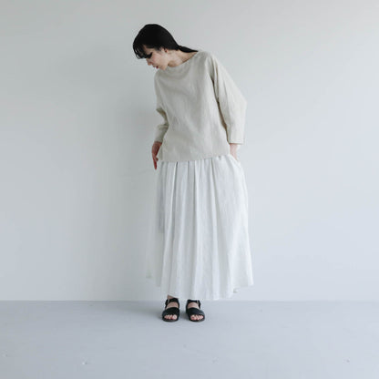 SALUÉ／【予約商品】ボートネックシャツ／リネン
