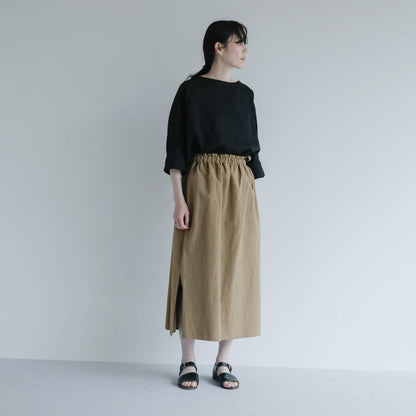 SALUÉ／【予約商品】ボートネックシャツ／リネン