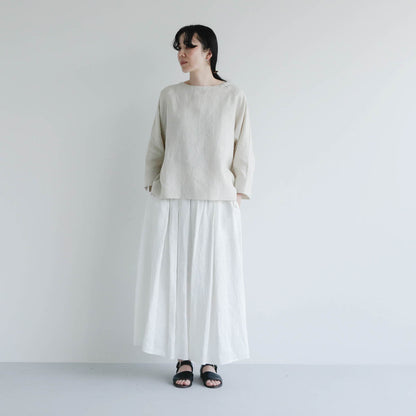 SALUÉ／【予約商品】ボートネックシャツ／リネン