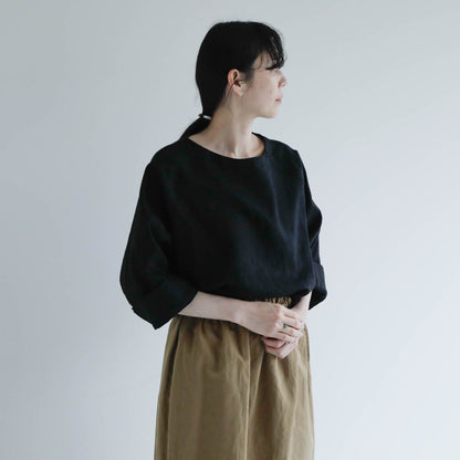SALUÉ／【予約商品】ボートネックシャツ／リネン