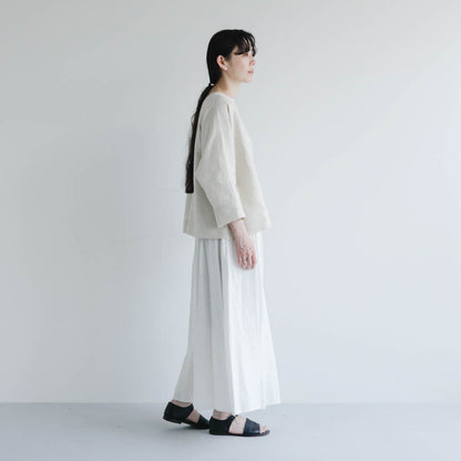 SALUÉ／【予約商品】ボートネックシャツ／リネン