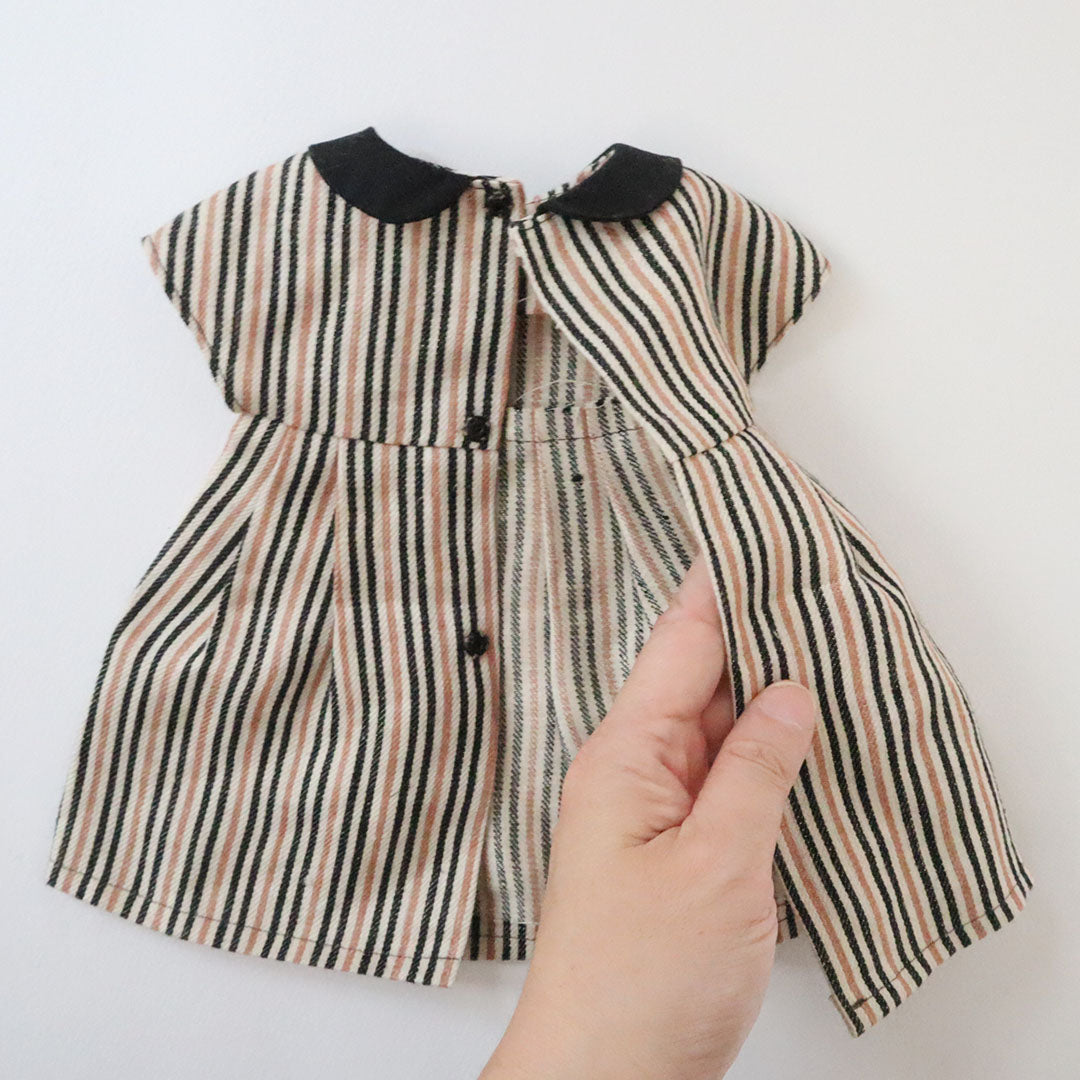 the linen bird haberdashery／【材料セット】クゥクゥの着せ替え　丸襟のワンピース