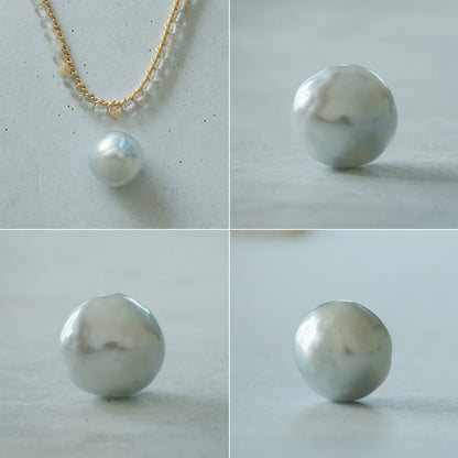 shuo'／Black Pearl Rutile Quartz Necklace