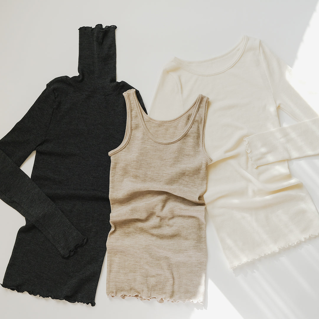 me.／merino washable wool タンクトップ