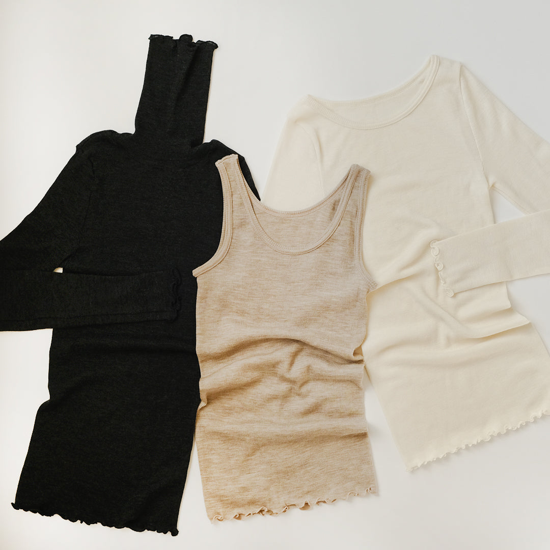me.／merino washable wool タンクトップ