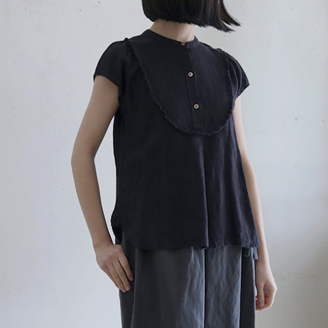 SALUÉ／フレンチスリーブブラウス／ライトウェイトリネン
