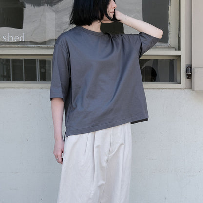SALUÉ／white label スムース ハーフスリーブTシャツ