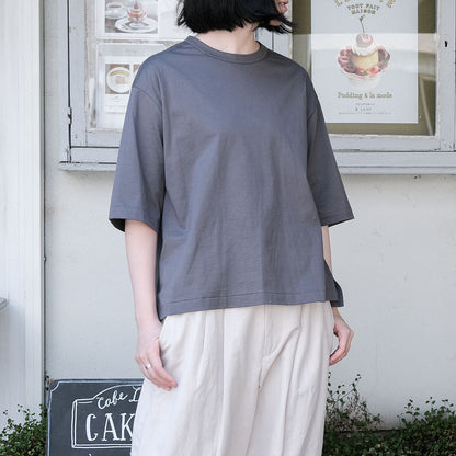 SALUÉ／white label スムース ハーフスリーブTシャツ