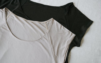 COCOONA SKINWEAR／フレンチスリーブトップ（スムース）