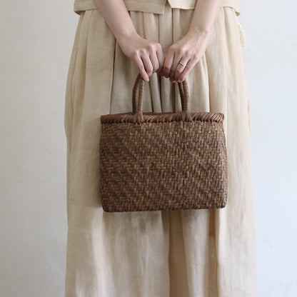 宮本工芸／【受注商品】山ぶどうかご　あじろ編みからみ手　小