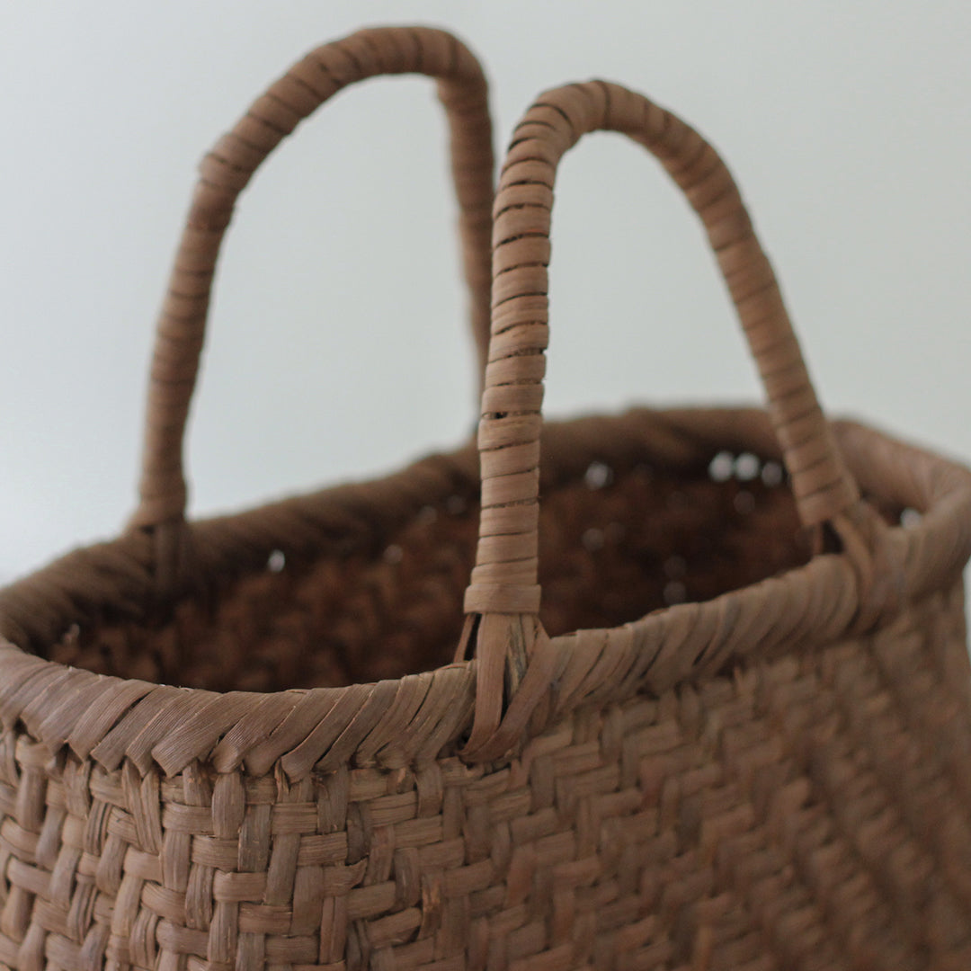 宮本工芸／【受注商品】山ぶどうかご　あじろ編みからみ手　小