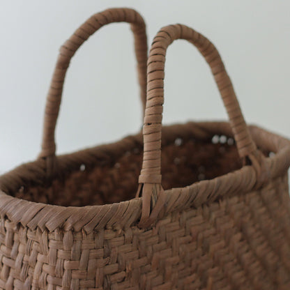 宮本工芸／【受注商品】山ぶどうかご　あじろ編みからみ手　小