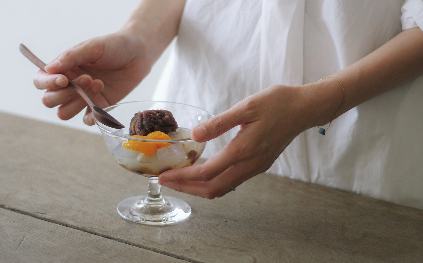 WASHIZUKA GLASS STUDIO × Envelope／ashitsuki dessert glass long