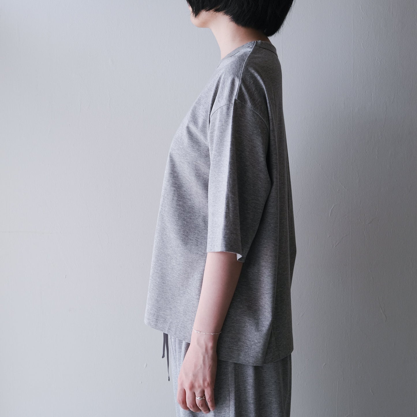SALUÉ／white label スムース ハーフスリーブTシャツ