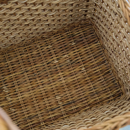 宮本工芸／あけびかご　特大バスケット小松編　なわ手（ふた無し）