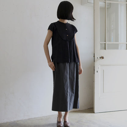 SALUÉ／フレンチスリーブブラウス／ライトウェイトリネン