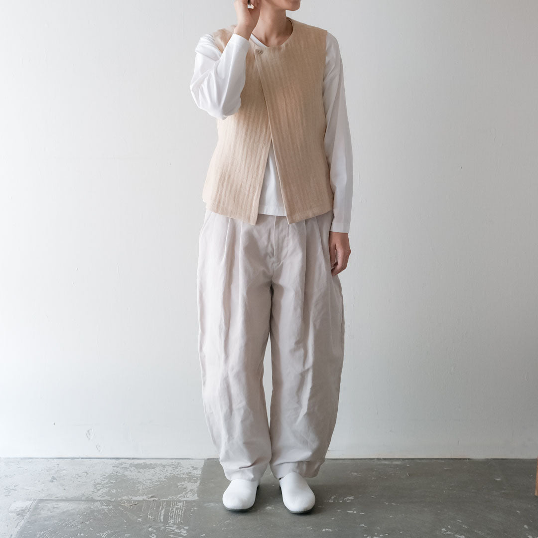 SALUÉ／【受注商品】エッグチノパンツ／コットンリネン  size 0
