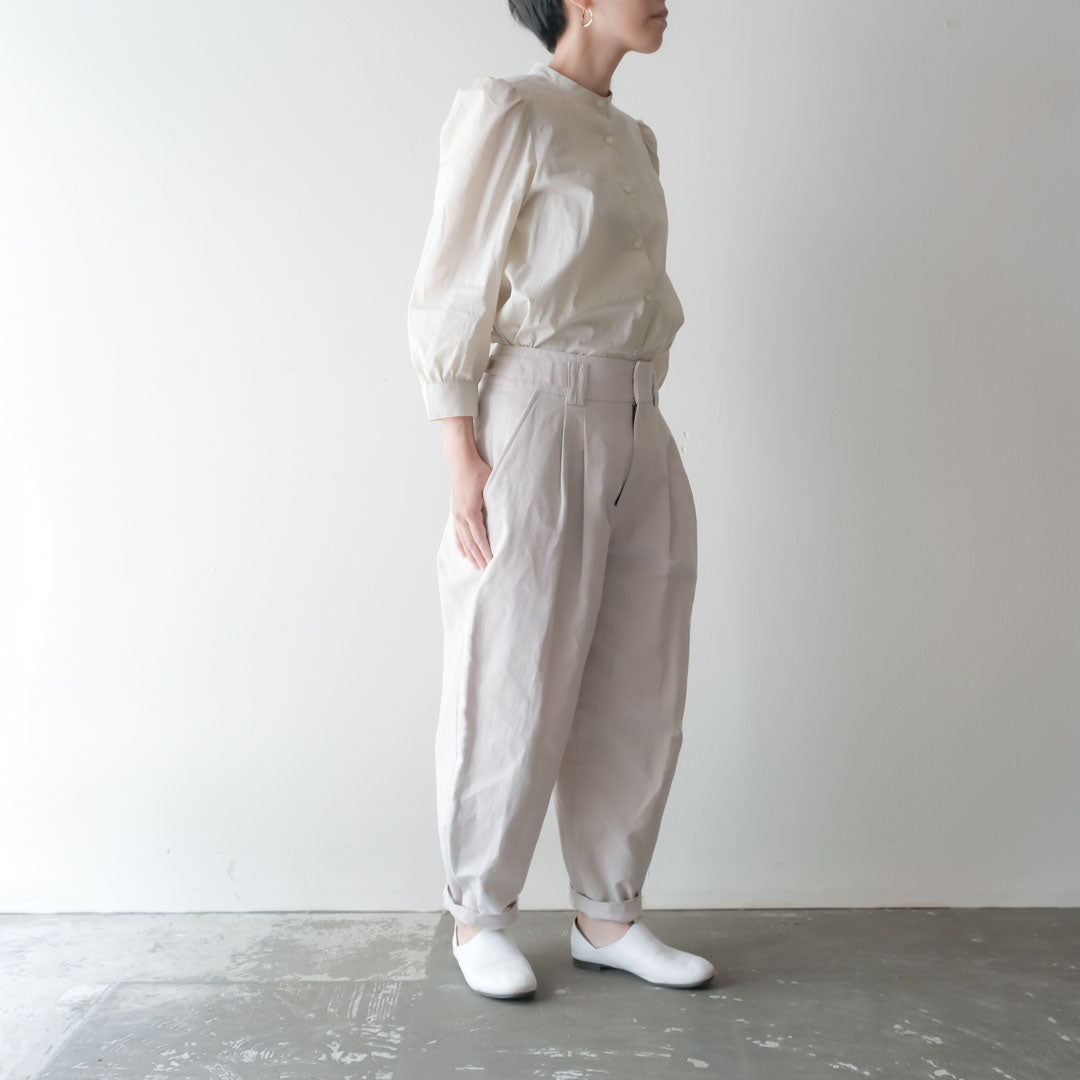 SALUÉ／【受注商品】エッグチノパンツ／コットンリネン  size 0