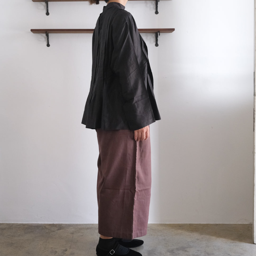 BUNON／High neck Tuck Blouse