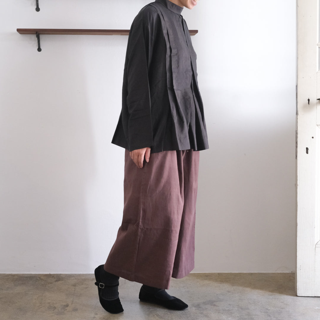 BUNON／High neck Tuck Blouse