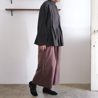 BUNON／High neck Tuck Blouse