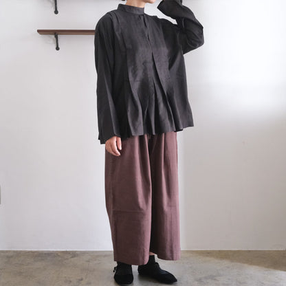 BUNON／High neck Tuck Blouse