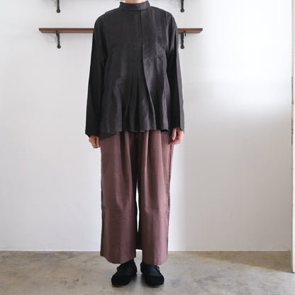 BUNON／High neck Tuck Blouse