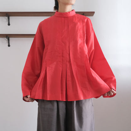 BUNON／High neck Tuck Blouse