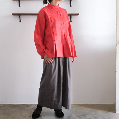 BUNON／High neck Tuck Blouse
