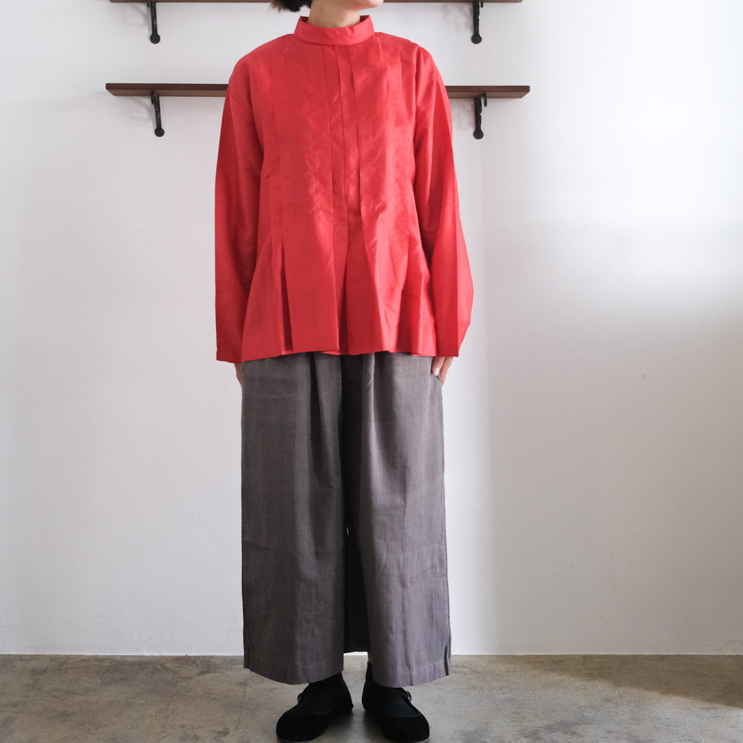 BUNON／High neck Tuck Blouse