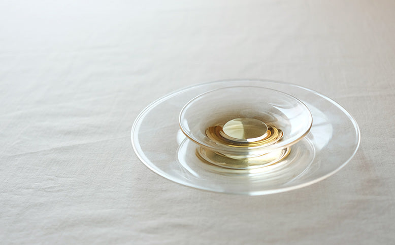 WASHIZUKA GLASS STUDIO／clear dish large