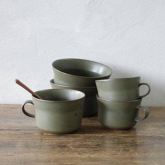 OXYMORON／Tableware for "OXYMORON" カップとボウル／グリーン