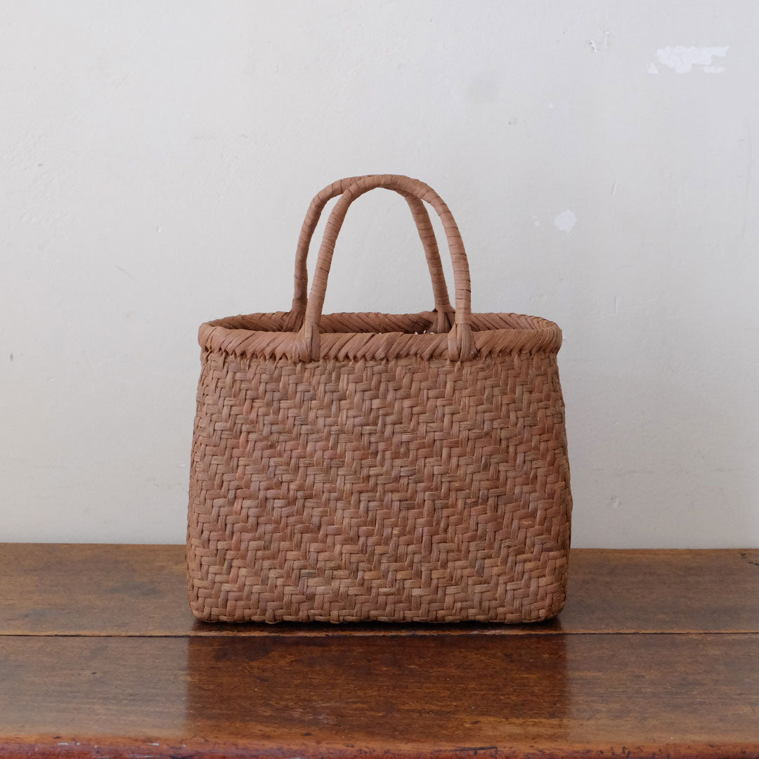 宮本工芸／【受注商品】山ぶどうかご　あじろ編みからみ手　小